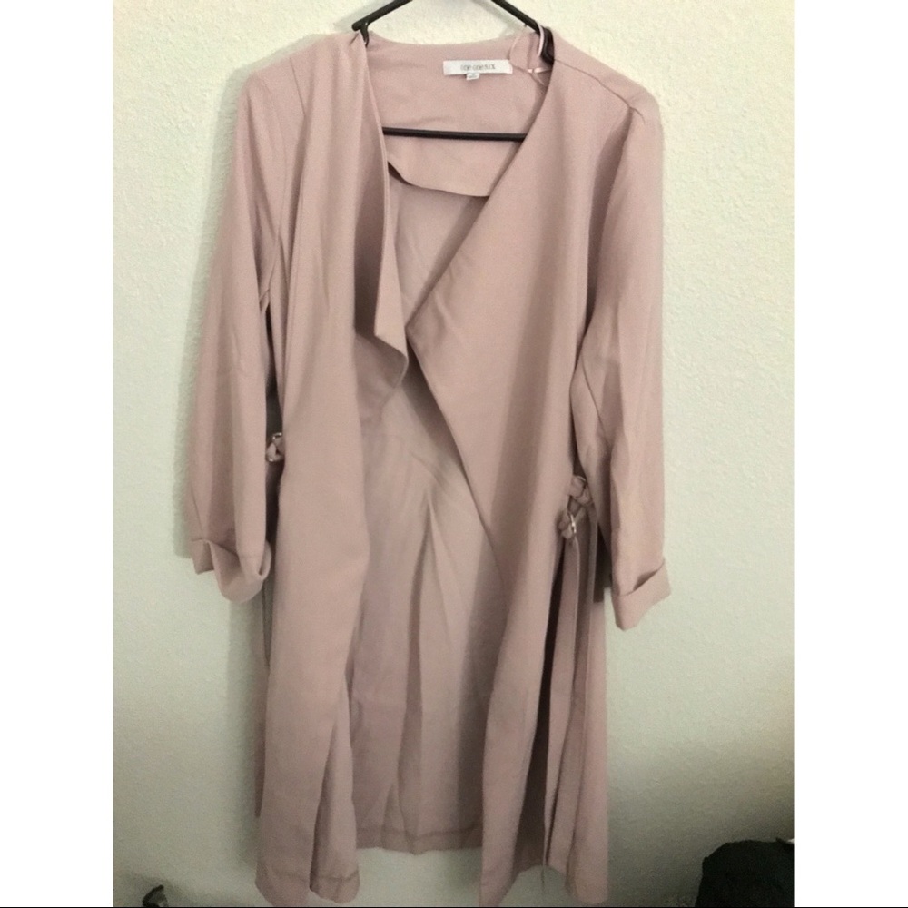 Blush pink long jacket
